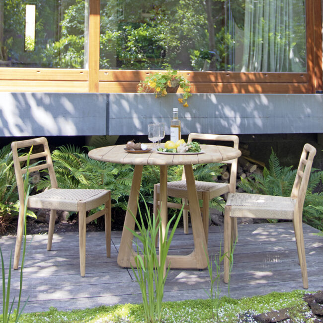 verano teakhouten ronde tuintafel Ø100 cm verano teakhouten ronde tuintafel Ø100 cm