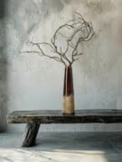 the amber cone vase concrete brown large the amber cone vase concrete brown large