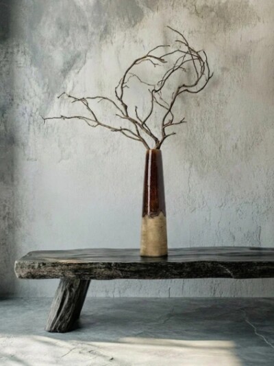 the amber cone vase concrete brown large the amber cone vase concrete brown large