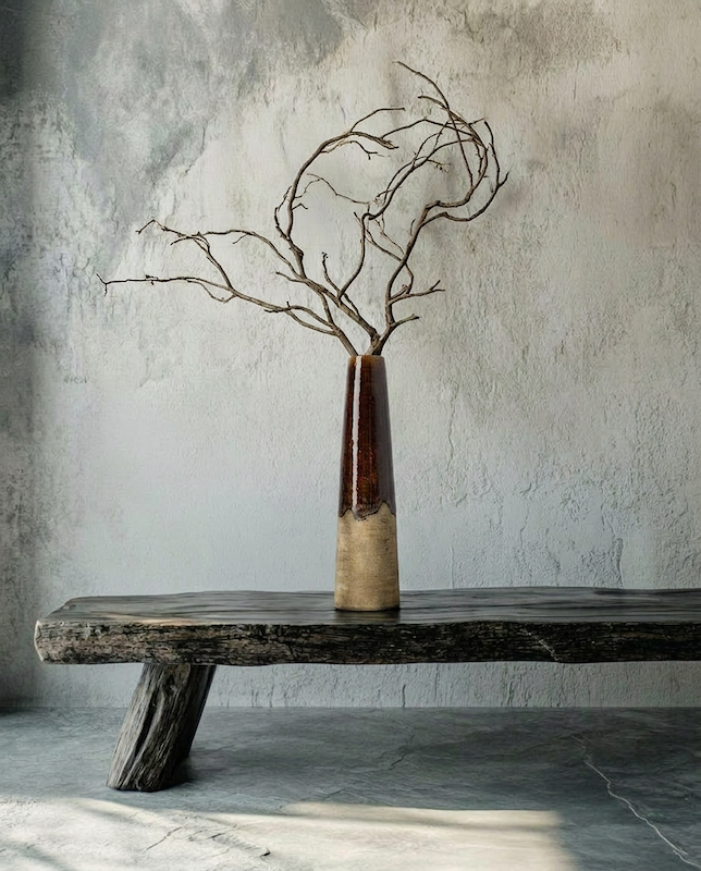 the amber cone vase concrete brown l the amber cone vase concrete brown l