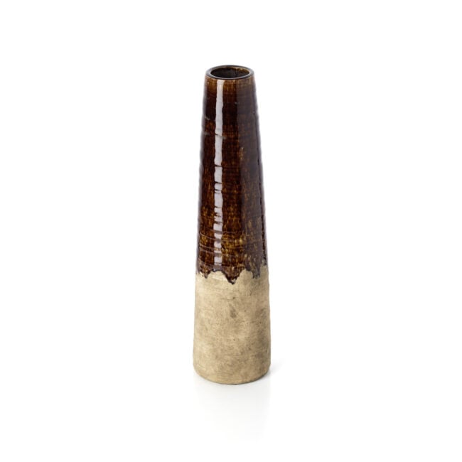 the amber cone vase concrete brown l the amber cone vase concrete brown l