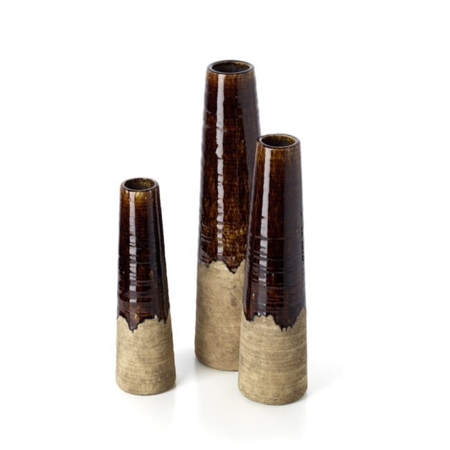 the amber cone vase concrete brown l the amber cone vase concrete brown l