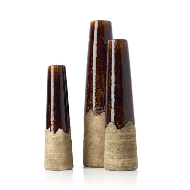 the amber cone vase concrete brown l the amber cone vase concrete brown l