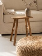 java carpenter bankje 50cm naturel hout raw materials
