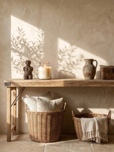 limewash wandtafel console tafel raw materials