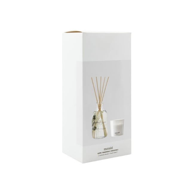 meraki gift box verbena drizzle diffuser geurstokjes fresh linen geurkaars