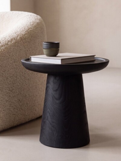 nero teakhouten bijzettafel dusk zwart