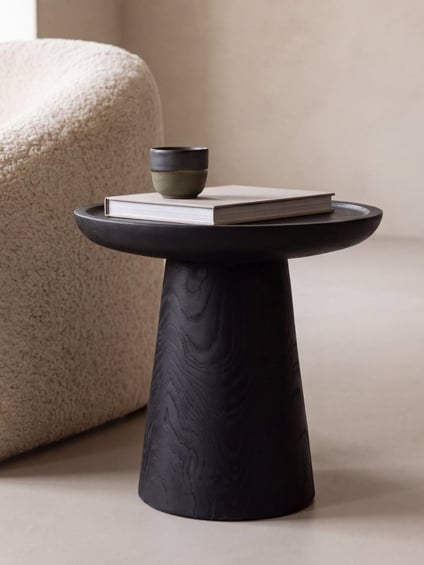 nero teakhouten bijzettafel dusk zwart