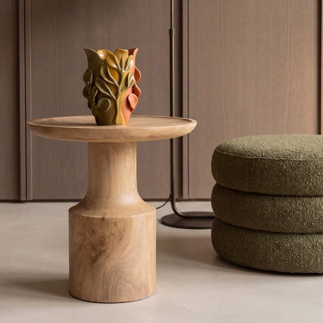nero teakhouten bijzettafel day natuurlijk teak
