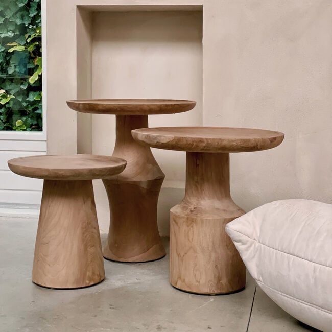 nero teakhouten bijzettafel day natuurlijk teak
