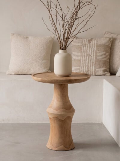 nero teakhouten bijzettafel dawn natuurlijk teak