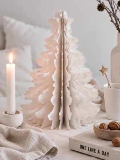 cotton mache kerstboom kerstbomen wit 30cm strong desire