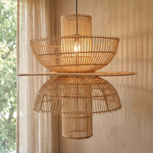 saturn rotan hanglamp Ø 65x63 cm