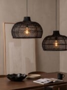 rotan hanglamp zwart maze small raw materials rotan hanglamp zwart maze small raw materials