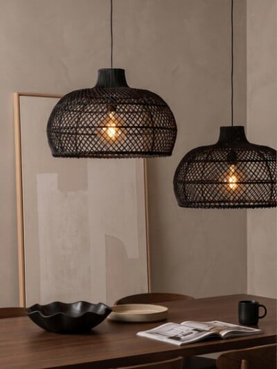 rotan hanglamp zwart maze small raw materials rotan hanglamp zwart maze small raw materials