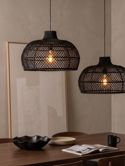 rotan hanglamp zwart maze small raw materials rotan hanglamp zwart maze small raw materials