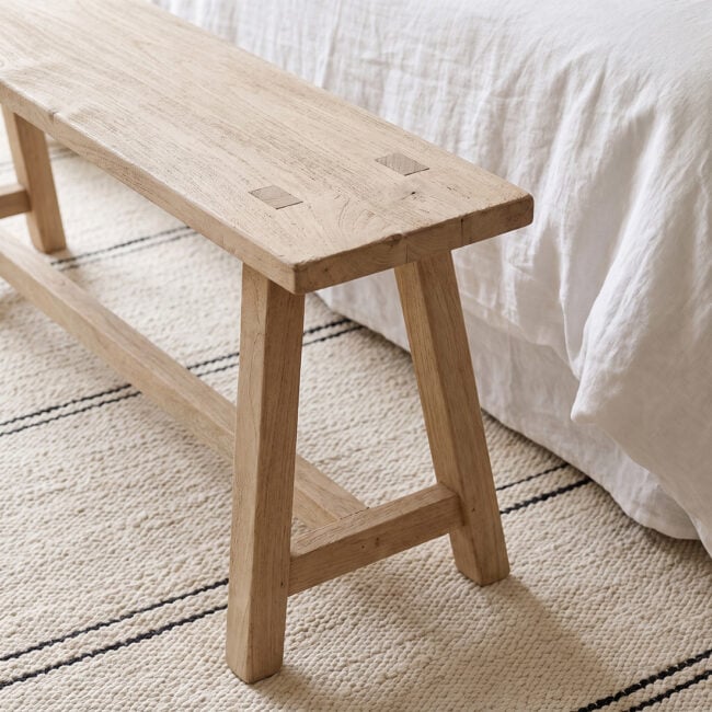 beachwood bankje mangohout 85x20x50 cm beachwood bankje mangohout 85x20x50 cm