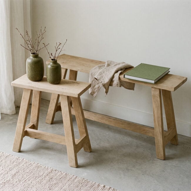beachwood bankje mangohout 85x20x50 cm beachwood bankje mangohout 85x20x50 cm