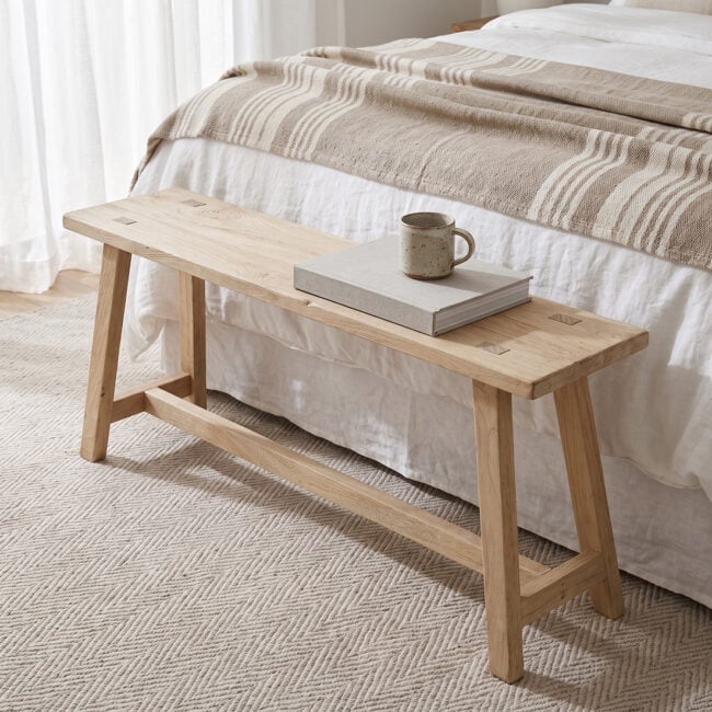 beachwood bankje mangohout 115x20x50 cm beachwood bankje mangohout 115x20x50 cm
