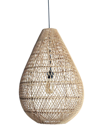 maze druppel rotan hanglamp naturel Ø 45x65 cm