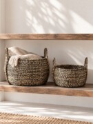 house doctor opbergmanden distra zwart/naturel – set van 2 house doctor opbergmanden distra zwart/naturel – set van 2