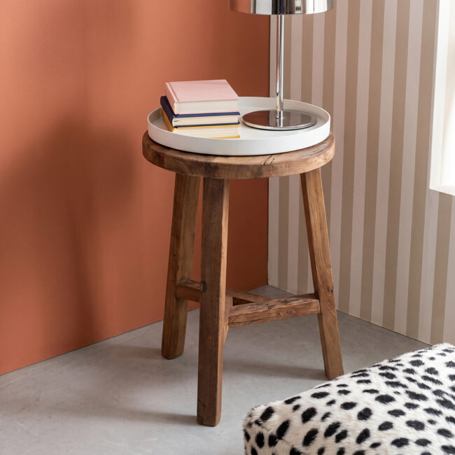 farmwood houten kruk / bijzettafel 34x34x50 cm farmwood houten kruk / bijzettafel 34x34x50 cm